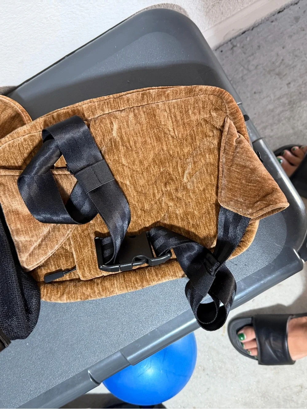 tush Corduroy Crossbody or belt Bag with Coin Pouch - Brown